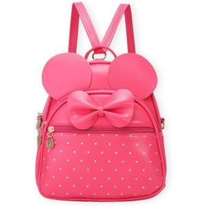 Bowknot Polka Dot Mini Backpack And Convertible Shoulder Bag Purse for Women